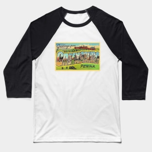 Greetings from Greensburg Pennsylvania - Vintage Large Letter Postcard Baseball T-Shirt